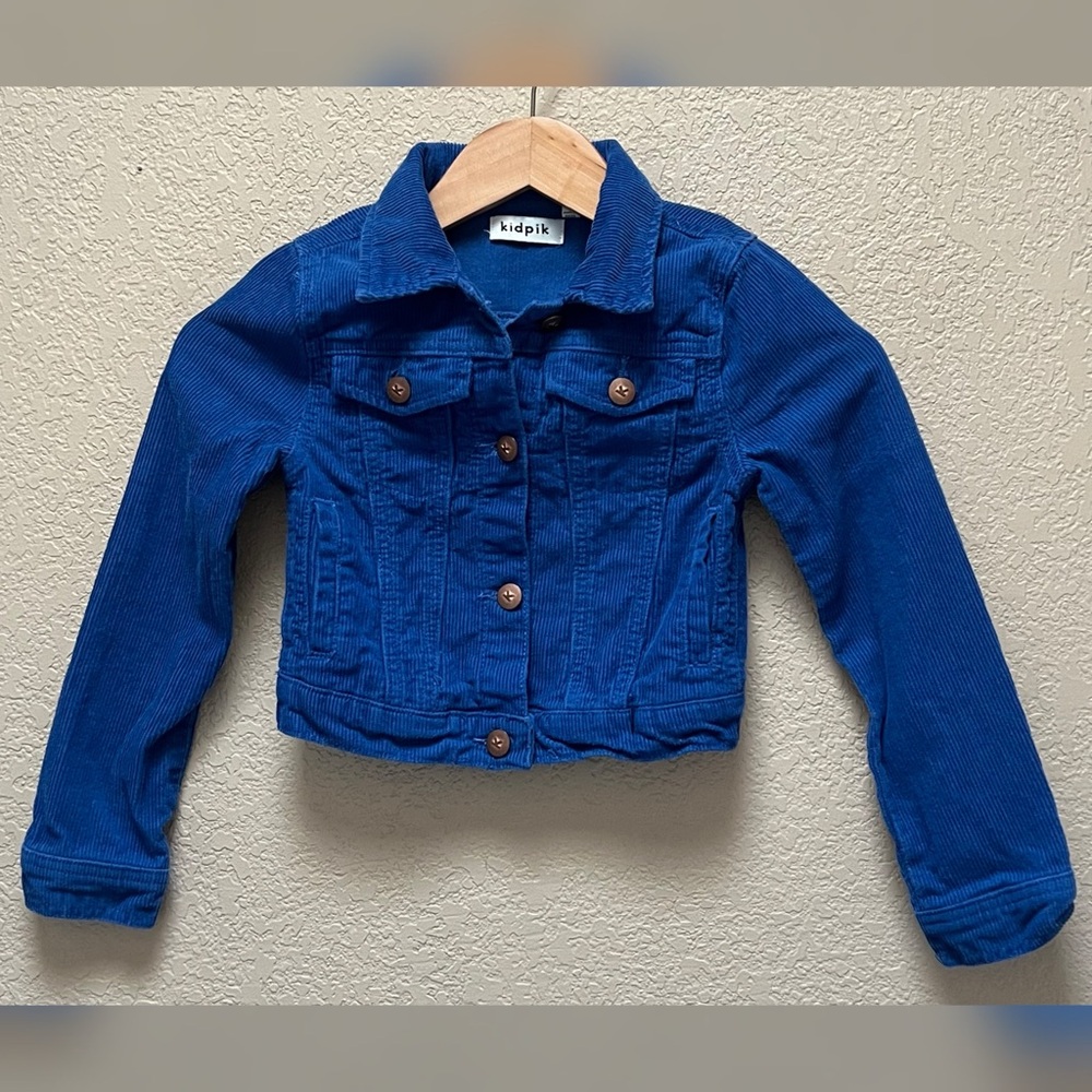 Kidpik Girl Corduroy Blue Color Jacket Size- S 7/8